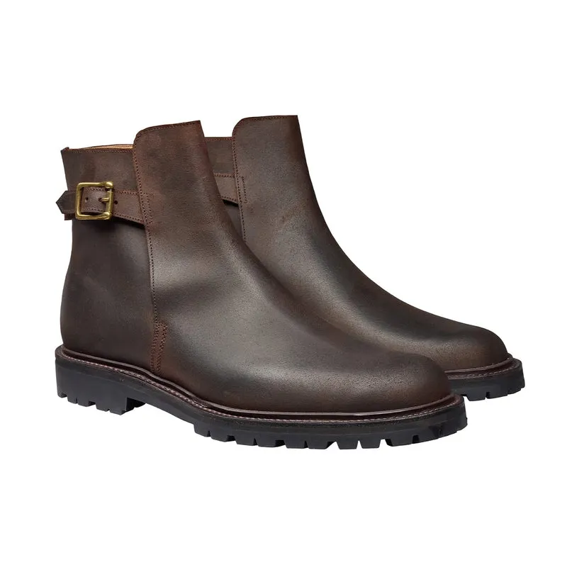 Hickstead 4 Dark Brown Rough-Out Suede