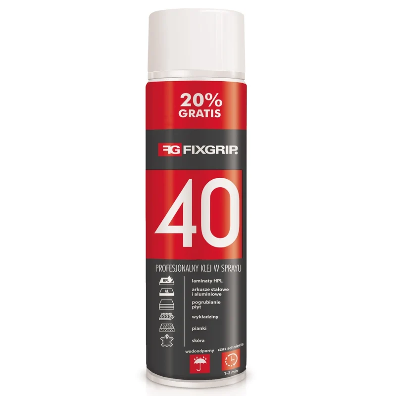FIXGRIP 40 Spuitlijm – 600 ml | Voor autohemels | Hittebestendig tot 120°C