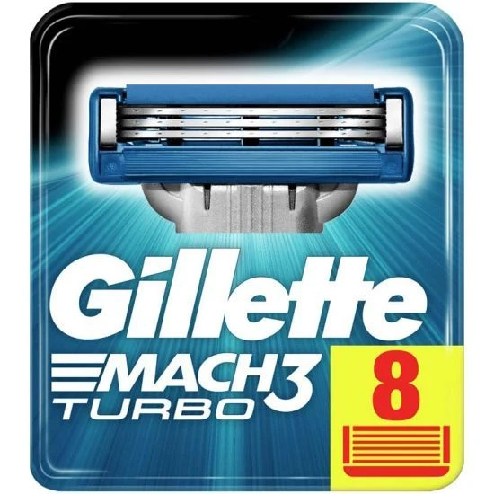 Gillette Mach3 Turbo mesjes regular 8 stuks