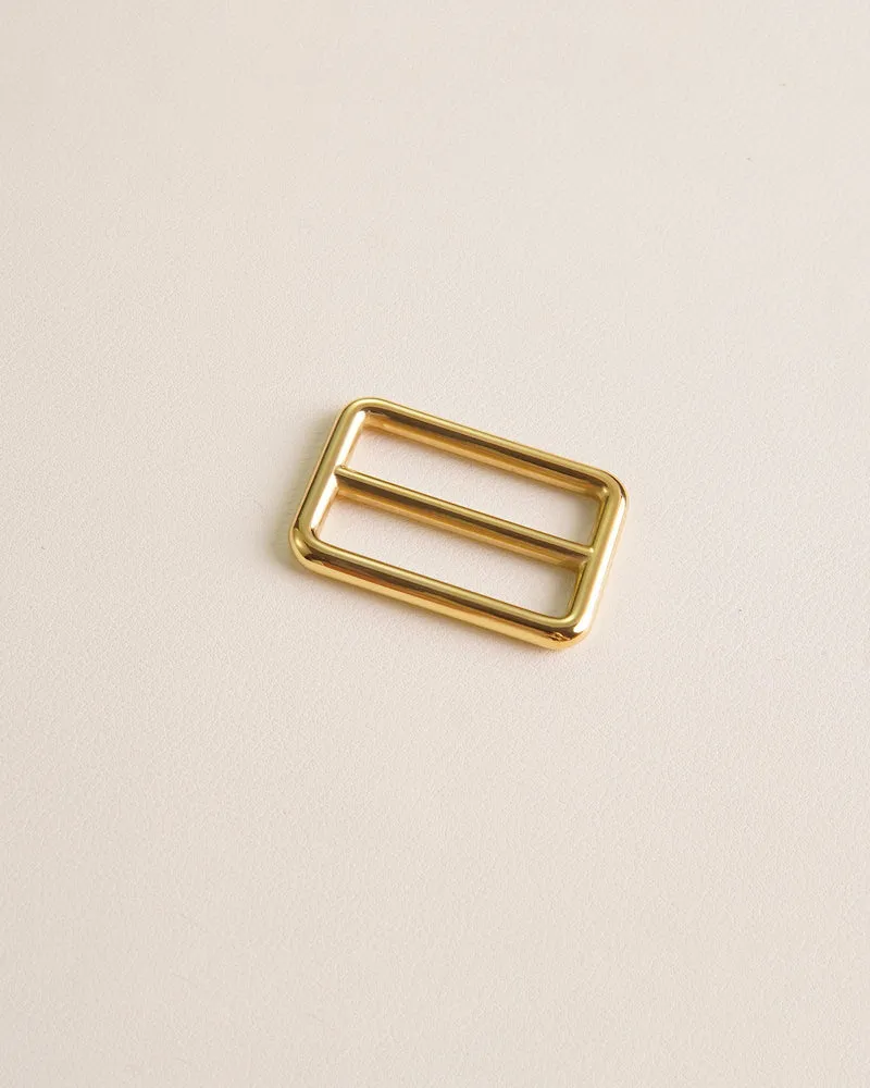 Stainless Steel rectangular double loop slider | Gold and Silver | 4 inner sizes