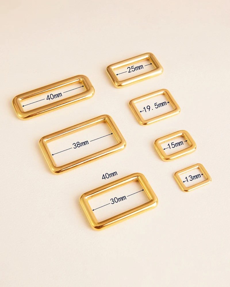 Stainless Steel rectangular ring | Gold and Silver | 7 inner sizes