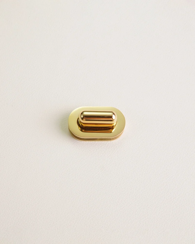 Stainless Steel oval turning lock | Gold and Silver | 20 x 33 mm