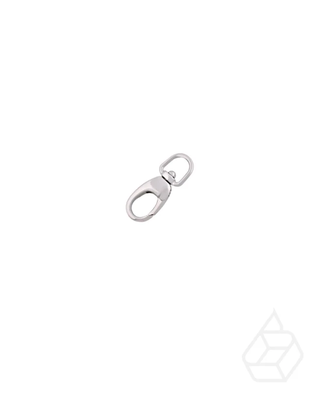 Oval swivel snap hook | Silver | inner size 11 mm