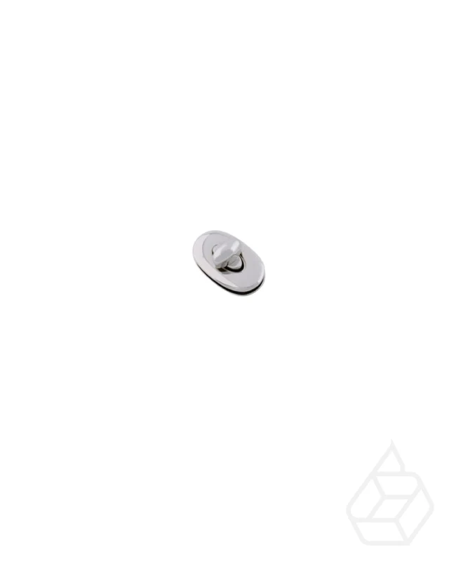 Oval turning lock | Silver | 33 x 20 mm