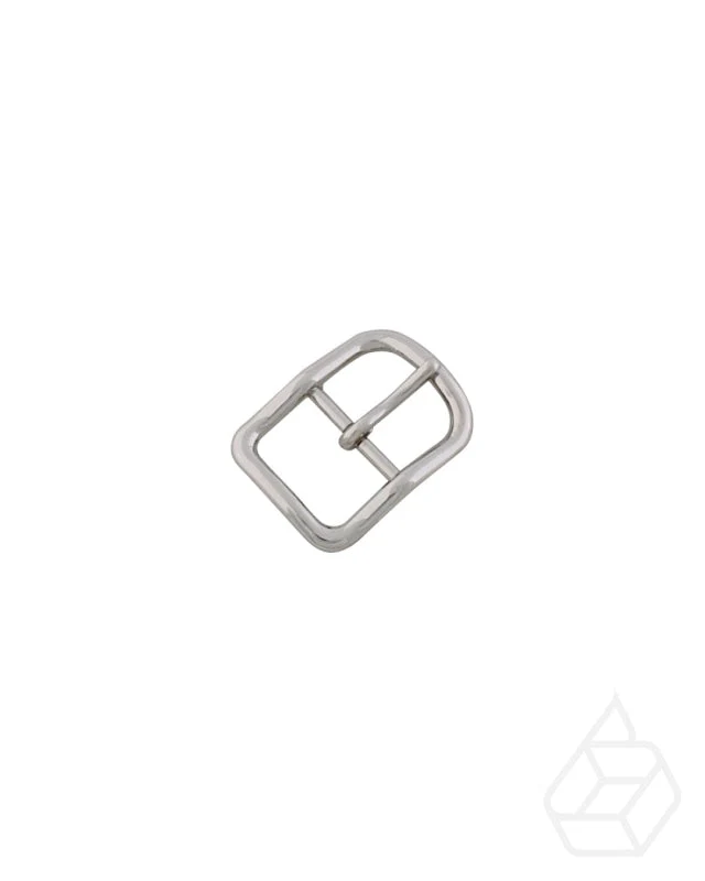 D-shaped buckle with center bar | Silver | inner size 25,6 mm