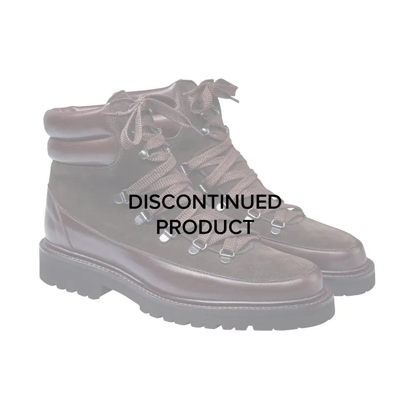 Annie Dark Brown Wax Calf & Earth Green Suede