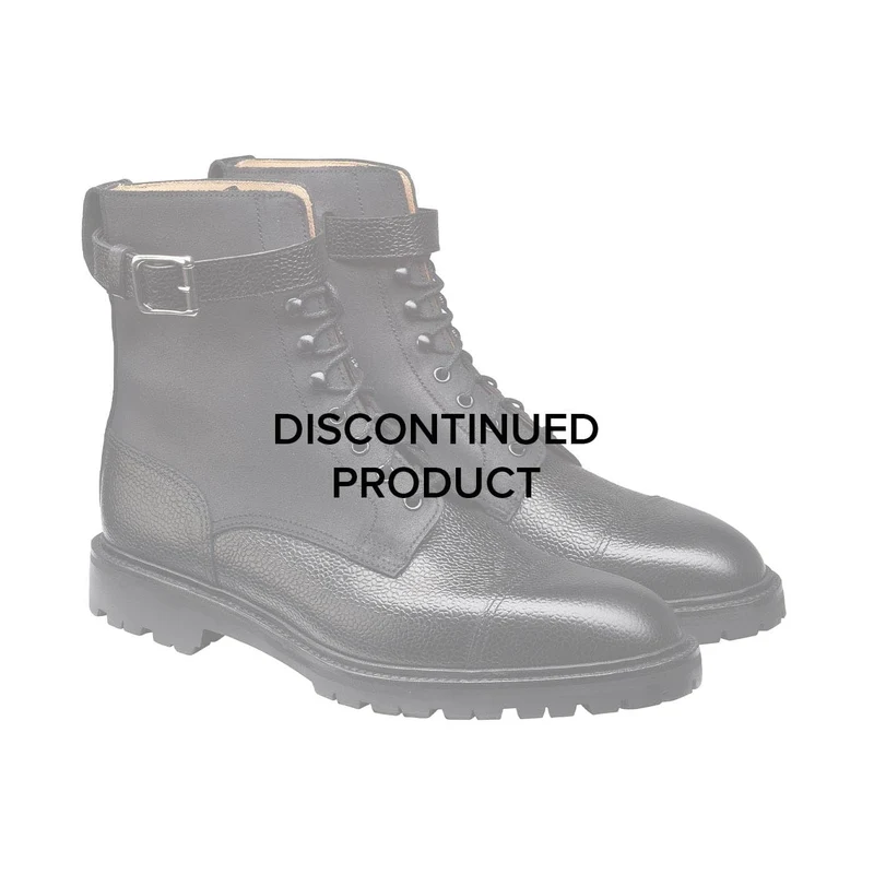 Aldershot Black Scotch Grain & Black Rough-Out Suede