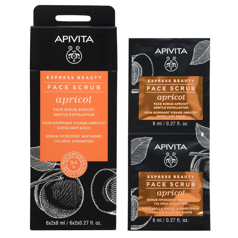 APIVITA Express face scrub apricot 8 ml
