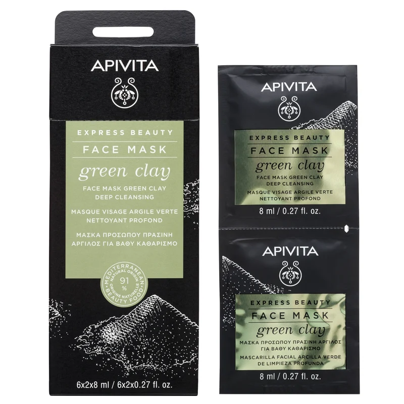 APIVITA Express face mask green clay 8 ml