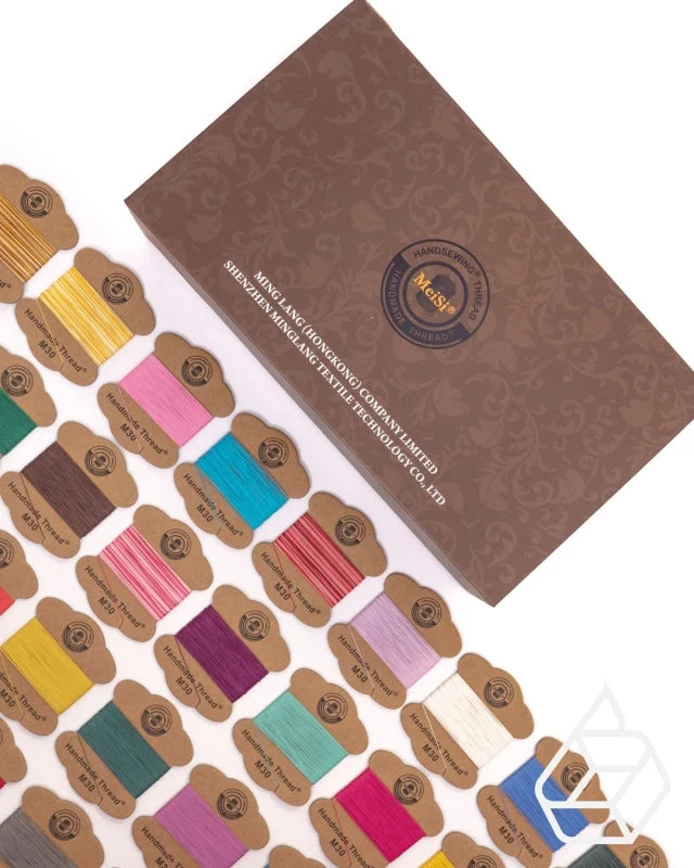 MeiSi Super Fine linen thread | Set with mini spools in 97 colors | 4 available thicknesses