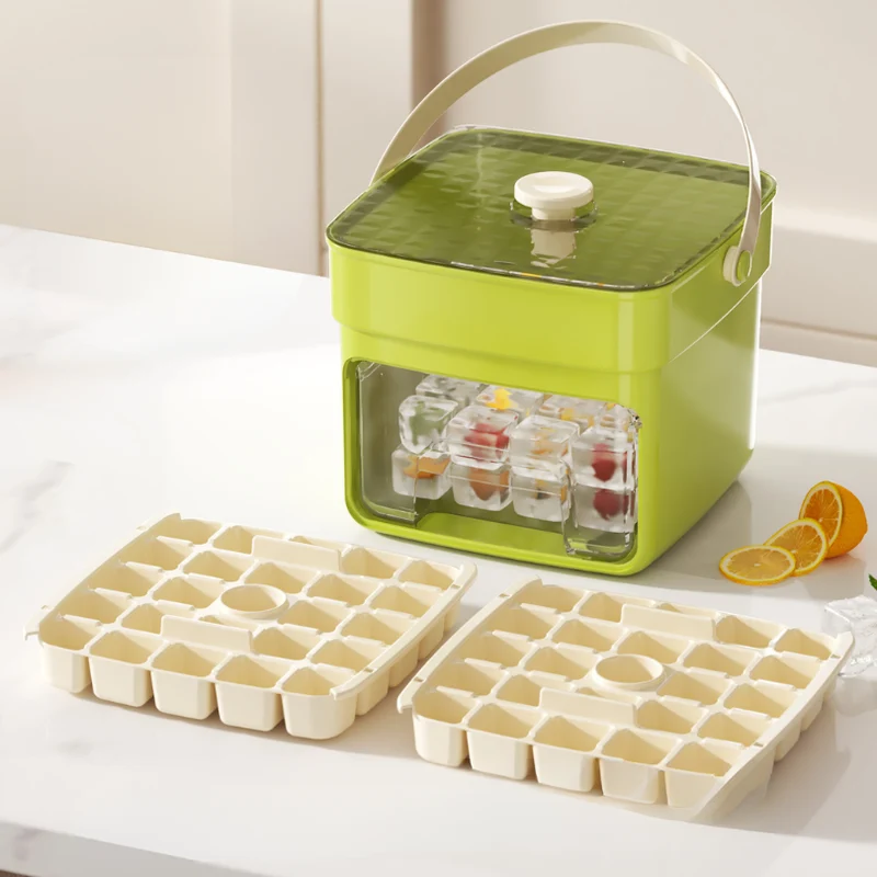 GlideHold® IceStorage - Eenvoudige Vrijgave 2 Laags IJsblokjes Bak Opslagdoos