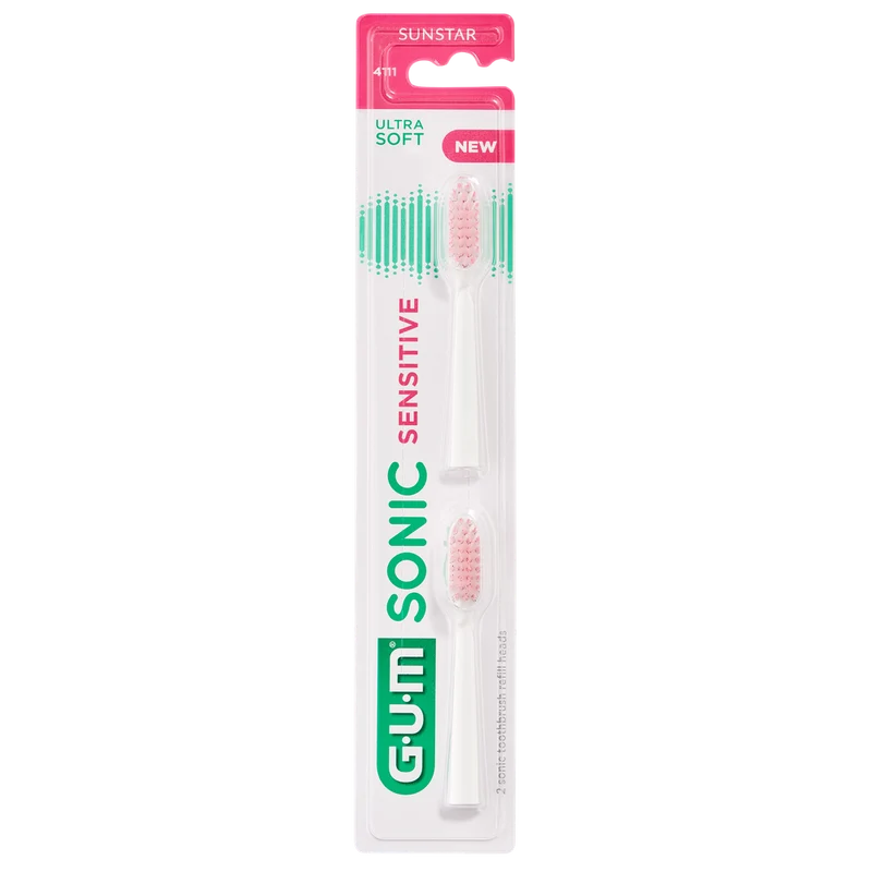 GUM Opzetborstels Sonic Sensitive 2 stuks