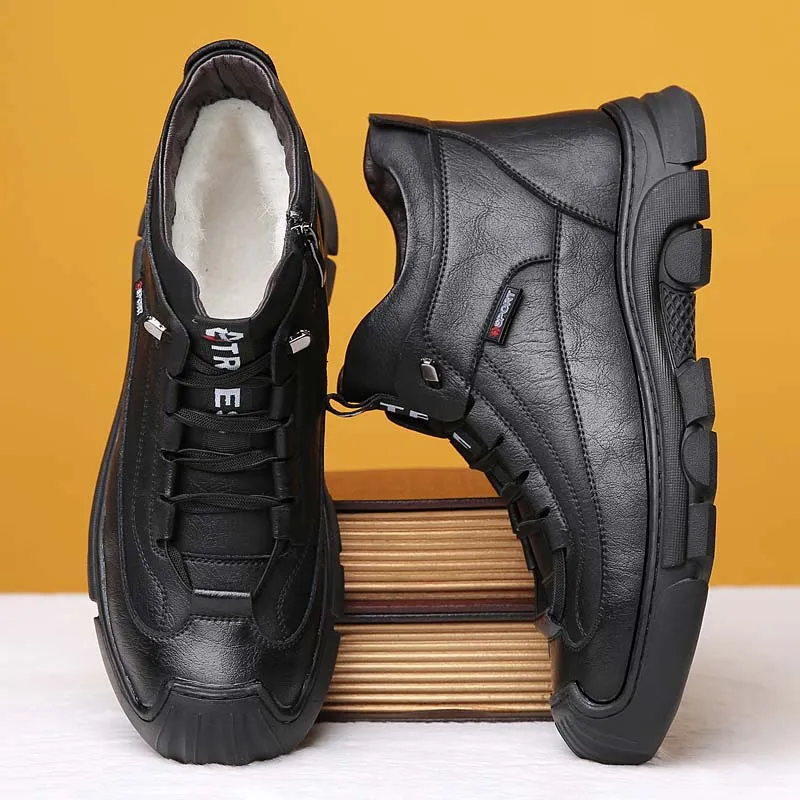 Happy™ WarmBoots: Heren Enkellengte Warme Winter Laarzen