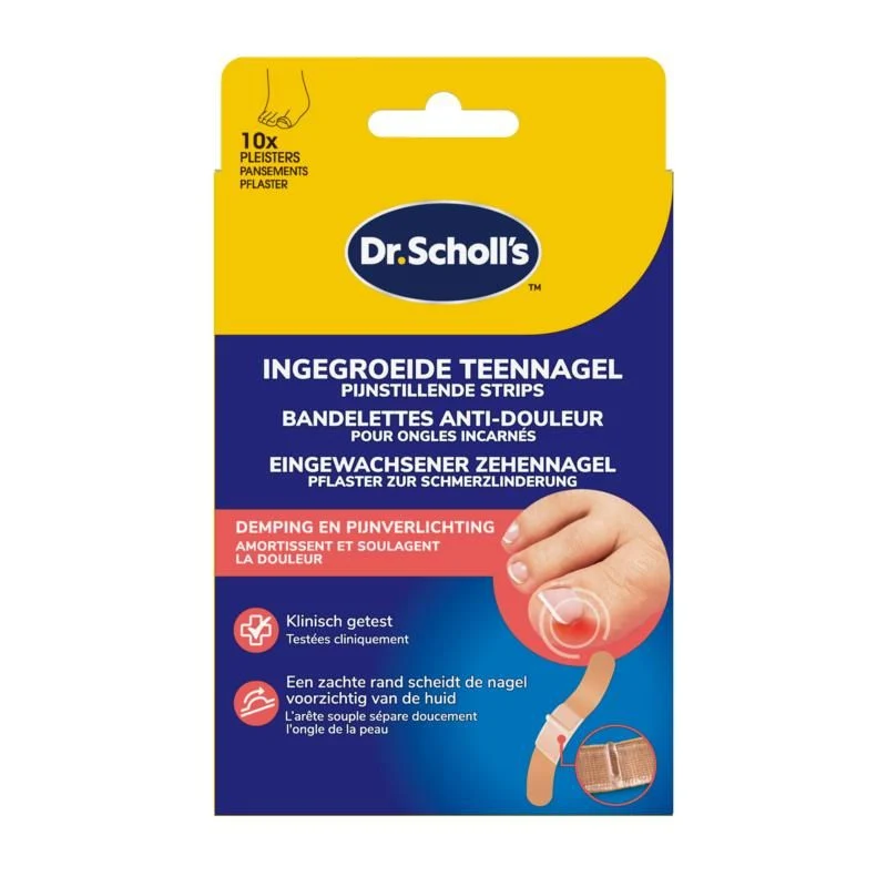 Scholl Ingegroeide teennagel pijnverlichtende strips 10 stuks