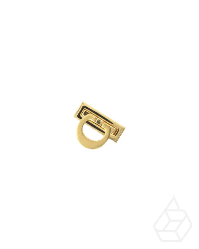 Rectangular turning lock | Gold and Silver | 19,5 x 53 mm