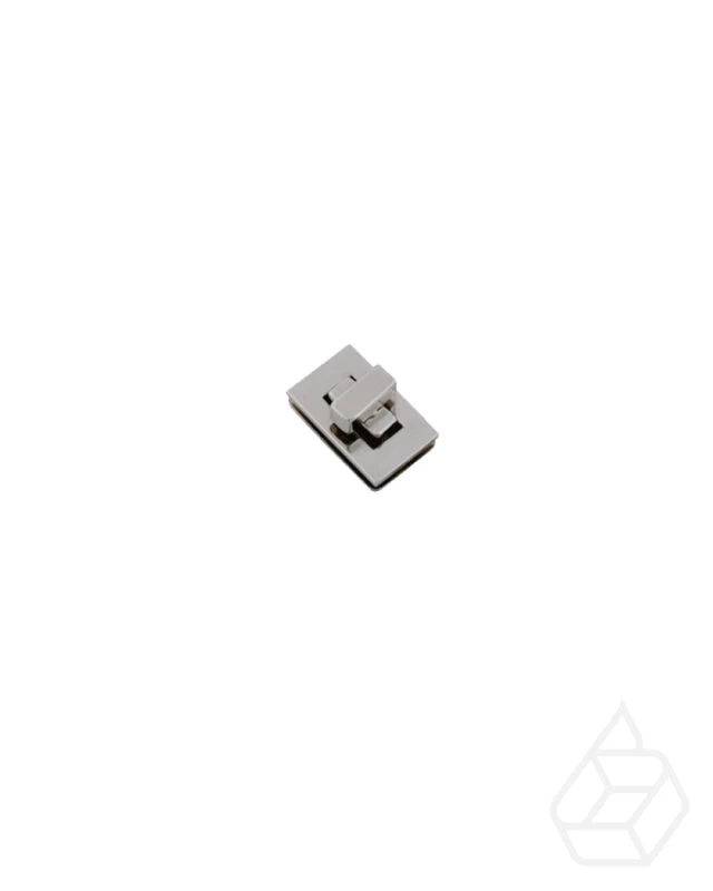 Rectangular turning lock | Silver | 26,6 x 17 mm