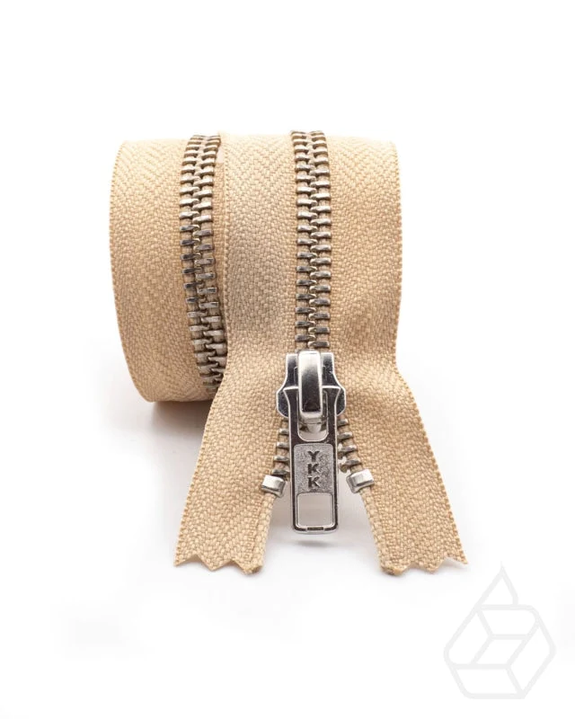 YKK Metal | Complete closed bottom zipper with single slider | Silver | Size 5