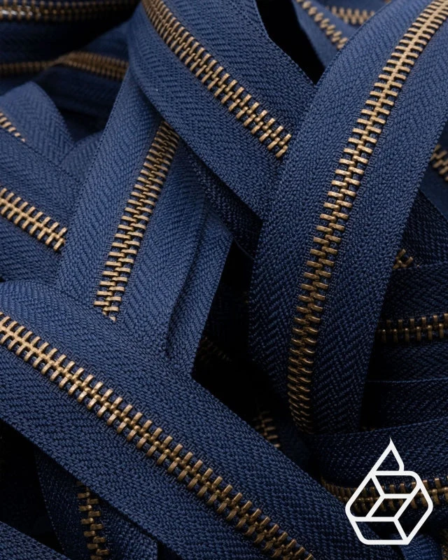 YKK Metal Zipper on roll | Antique Brass | Size 5