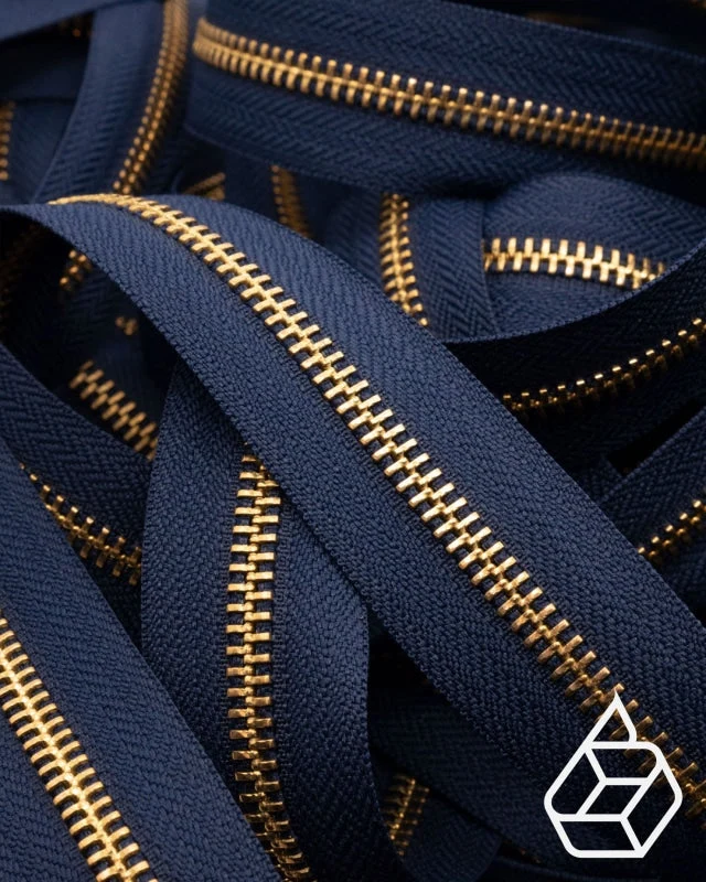 YKK Metal Zipper on roll | Gold | Size 5