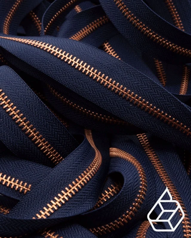 YKK Metal Zipper on roll | Bright Copper | Size 5