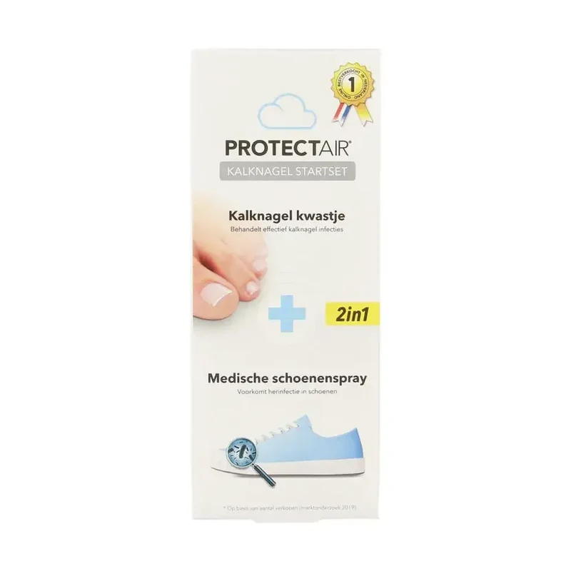 Protectair Kalknagel startset kalknagelkwastje en schoenspray 100 ml