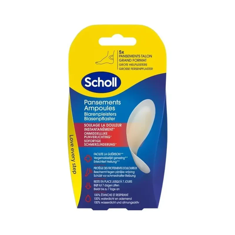 Scholl blarenpleisters hiel large 5 stuks