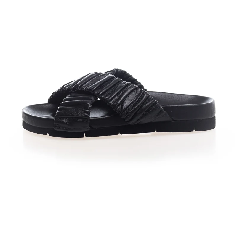 WRINKLES LEATHER - Black