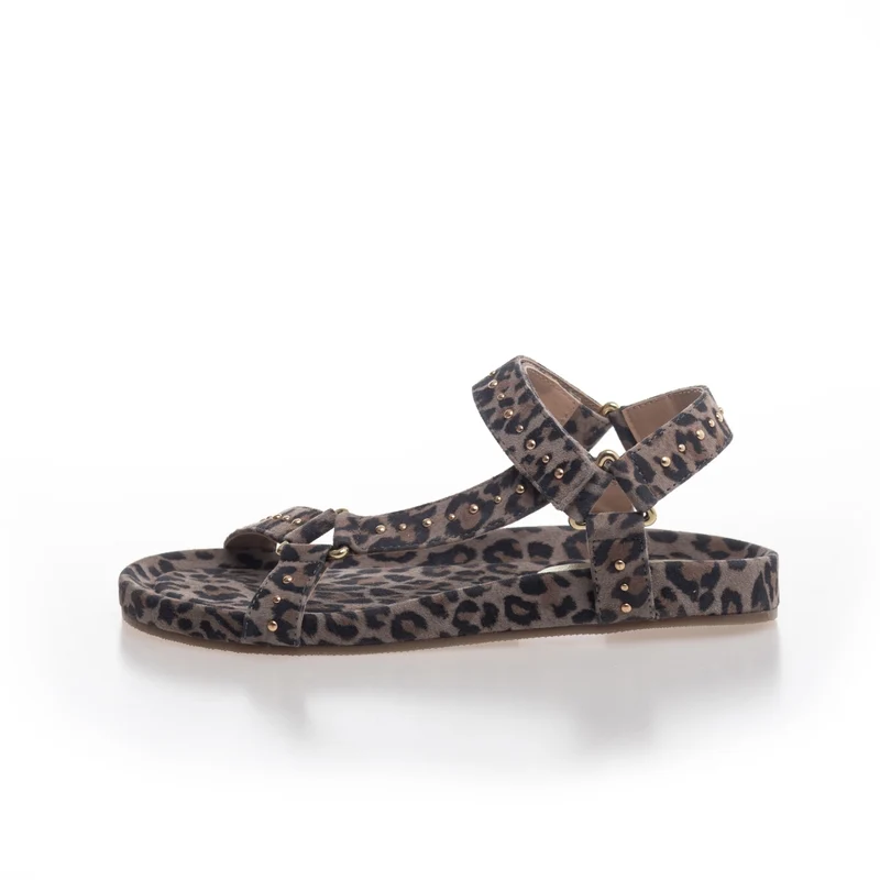 PEACE LEP. STUDS - Black leopard
