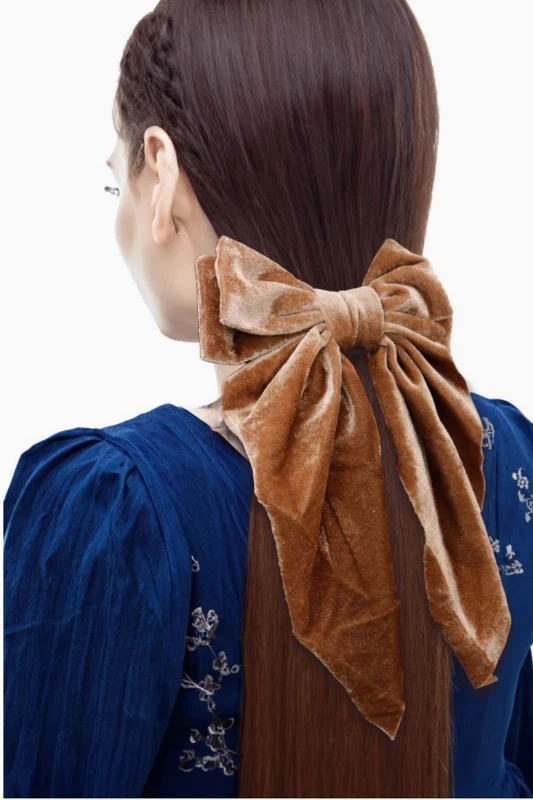 Velvety Chenille Hair Bow Clip