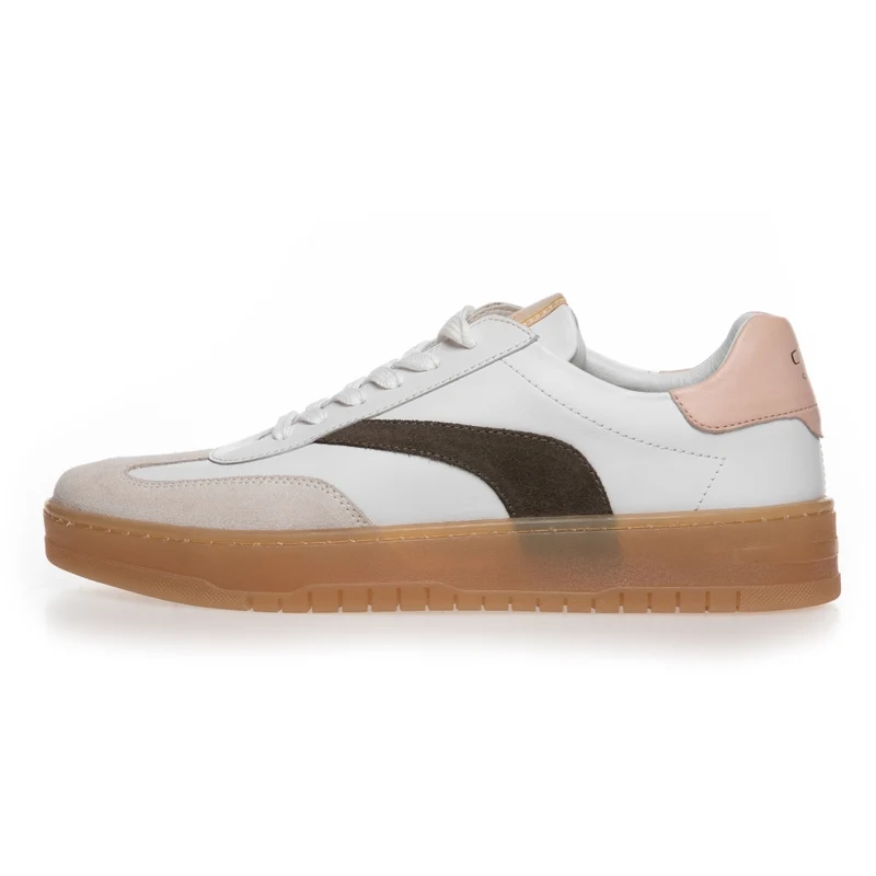 THE POWER SNEAK - WHITE-DK.ARMY-PEACH