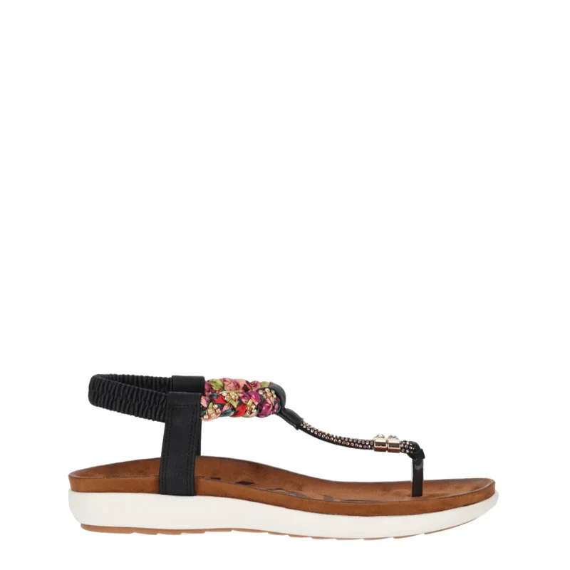 Chika10 Sandalen Canelita 02 zwart