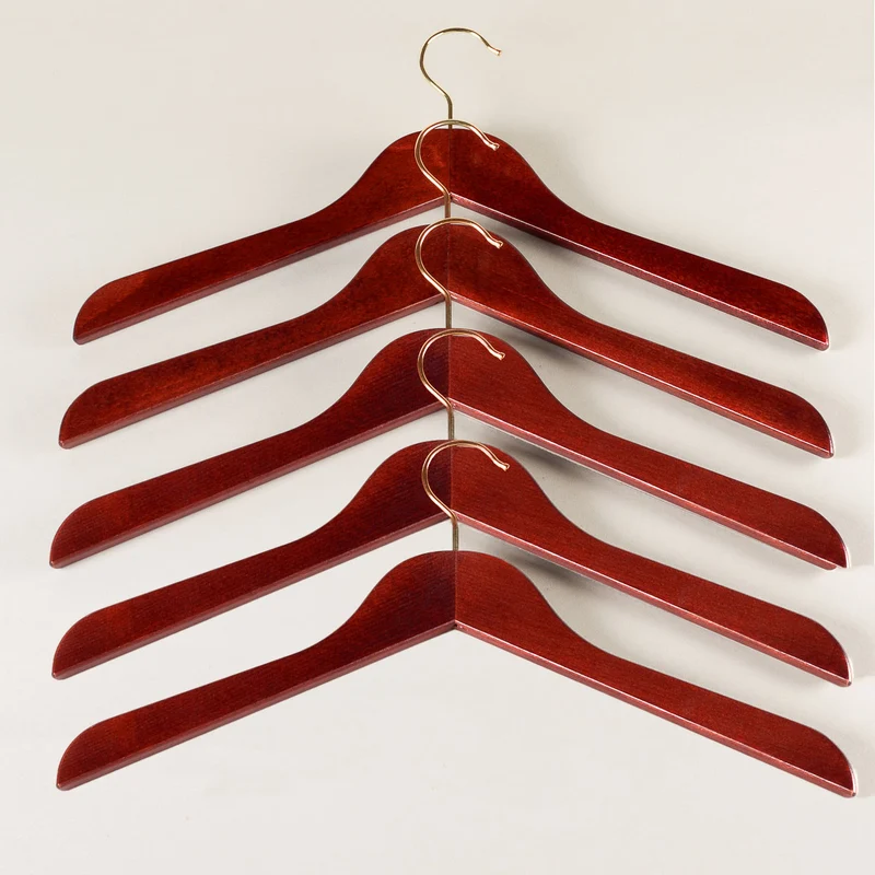 Shirt hanger set of 5 - mahogany