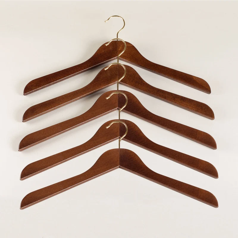 Shirt hanger set of 5 - walnut