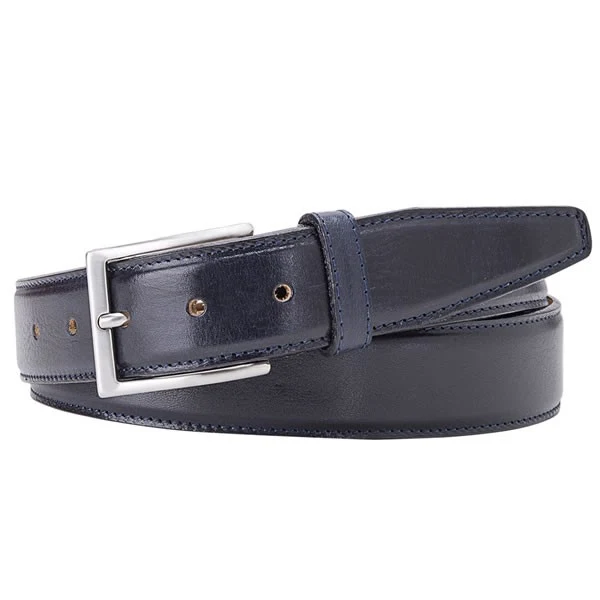 kalfsleren riem navy