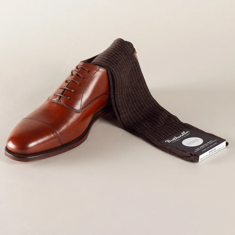 Danvers socks rib - dark brown
