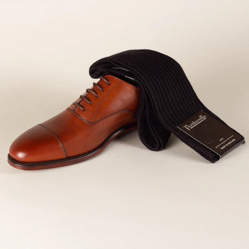 Laburnum socks long rib - black