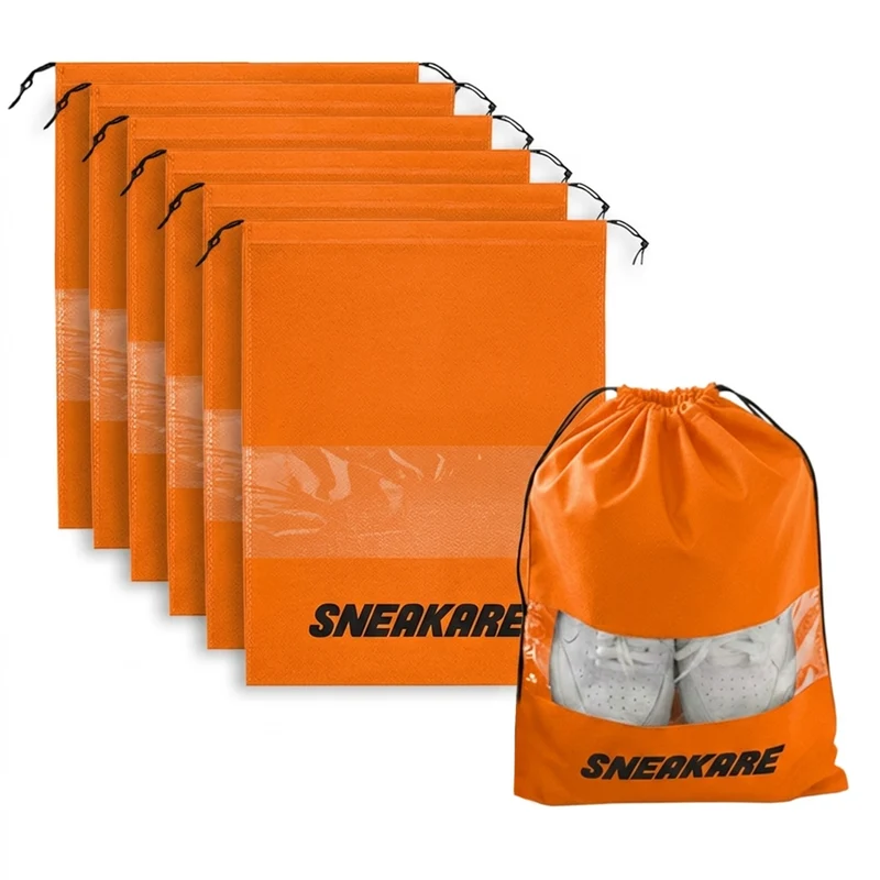 Sneakare Shoe Bag with Window Orange
