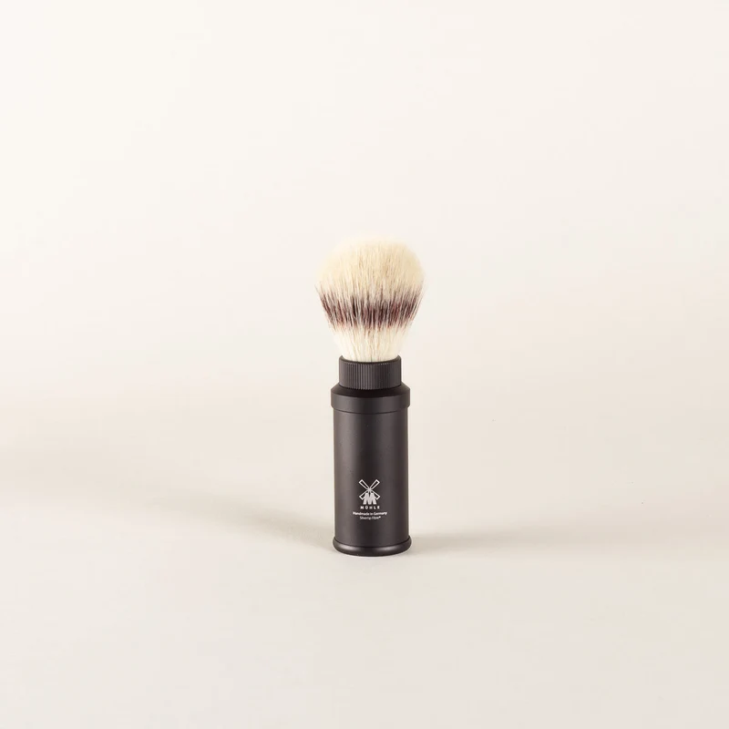 Silvertip fibre travel shaving brush - black
