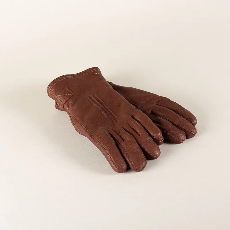 Deerskin Lambskin leather gloves - chocolate