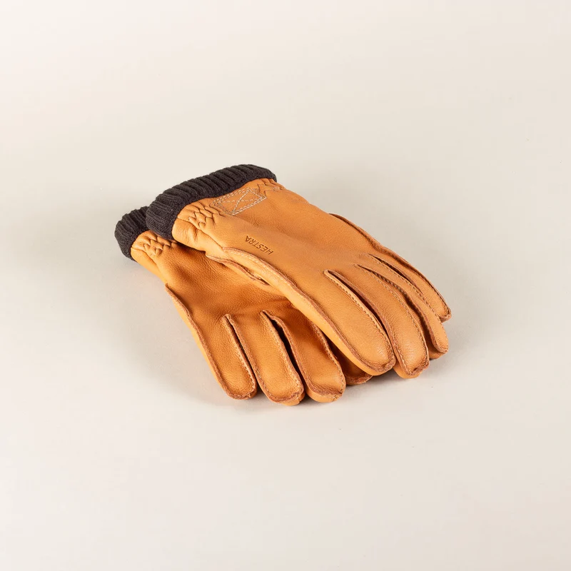 Deerskin Primaloft Rib leather gloves - cork