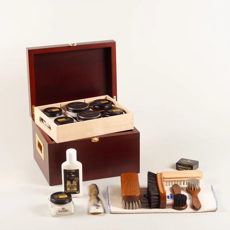 Shoe care valet Saphir Deluxe+ - cherrywood