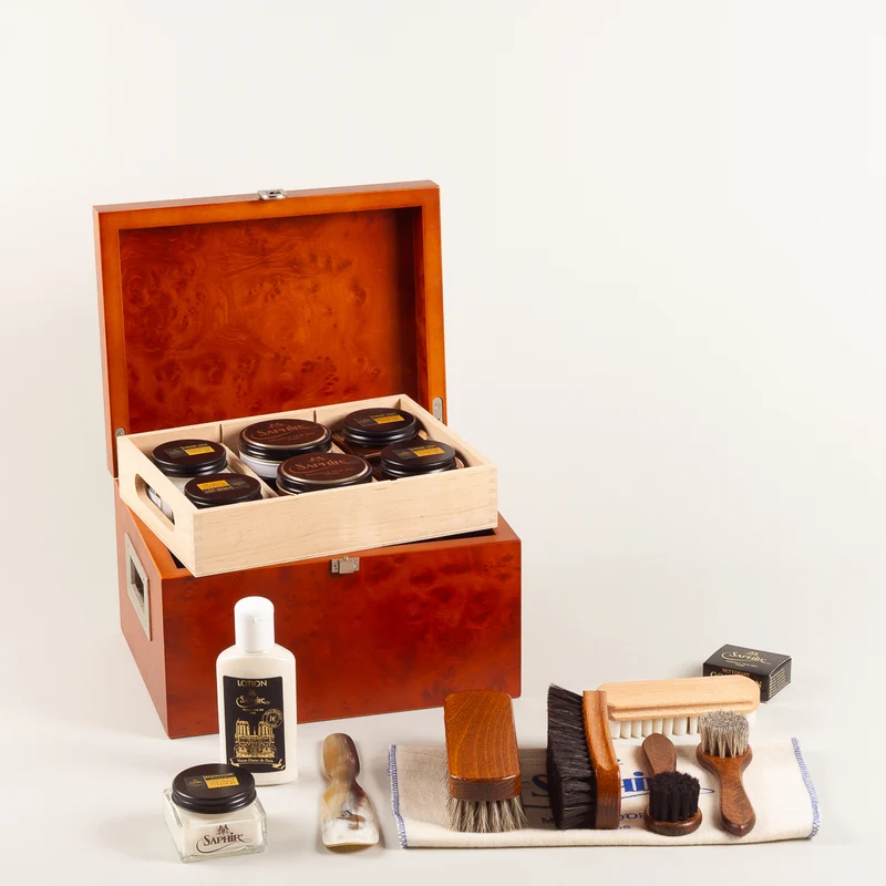 Shoe care valet Saphir Deluxe+ - burlwood