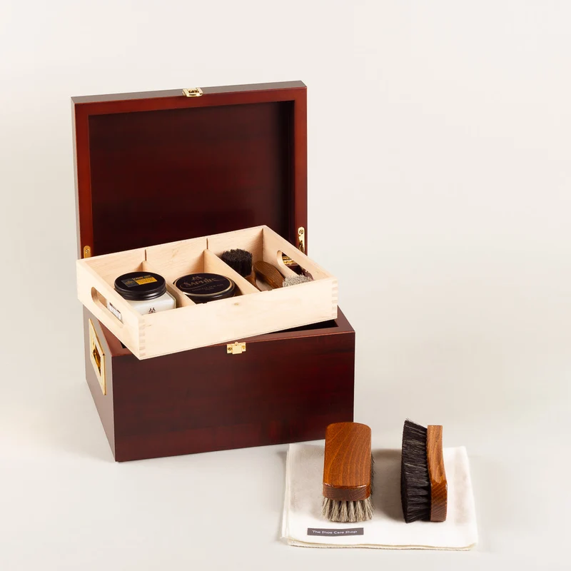 Shoe care valet Saphir - cherrywood