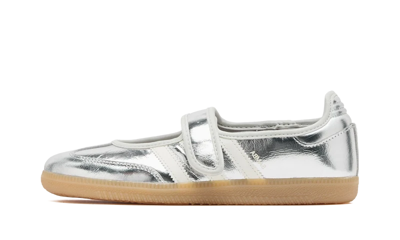 Adidas Samba Jane Silver Cracked Metallic Silver