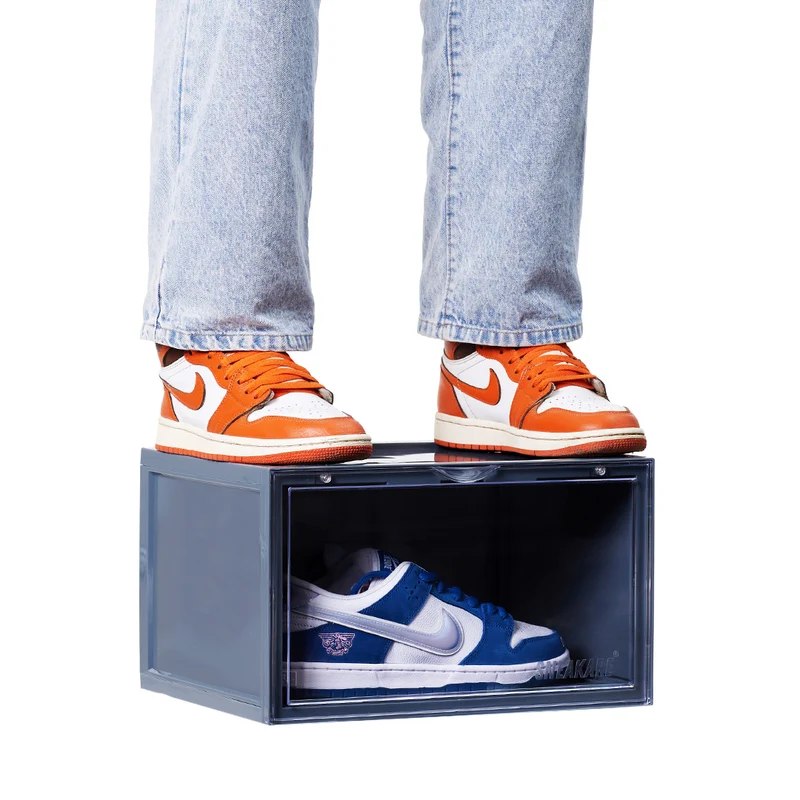 Sneakare Stack'Em Sneaker Crates | Nardo Grey (Side Drop)