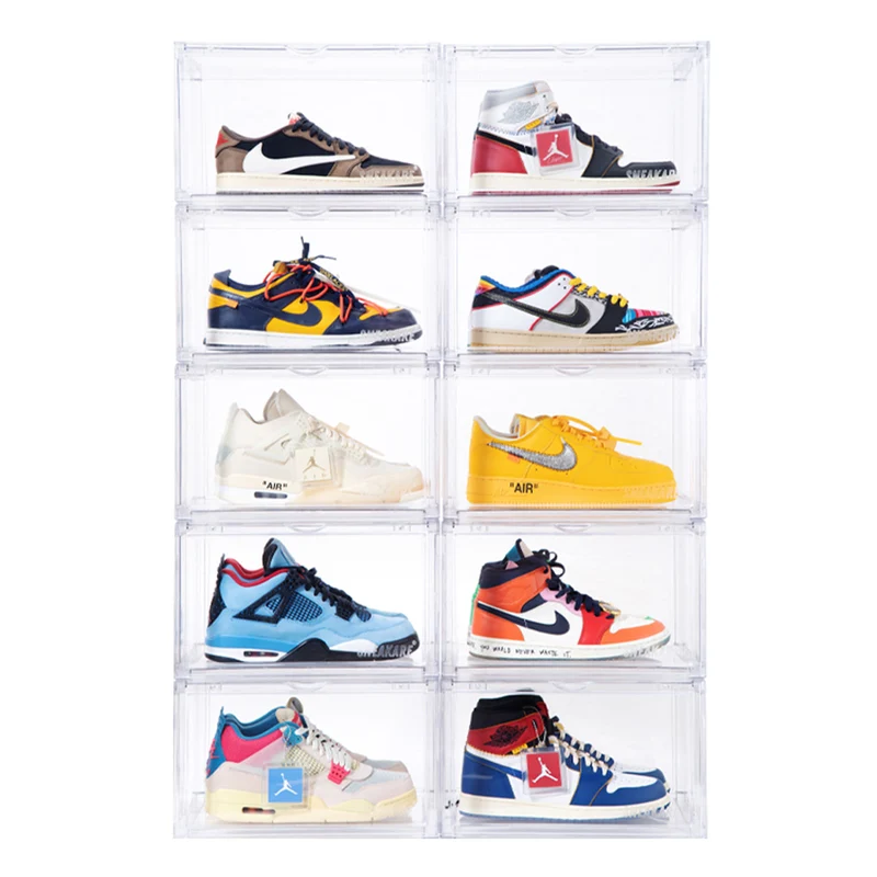 Sneakare Stack'Em Sneaker Crates | Clear (Side Drop)