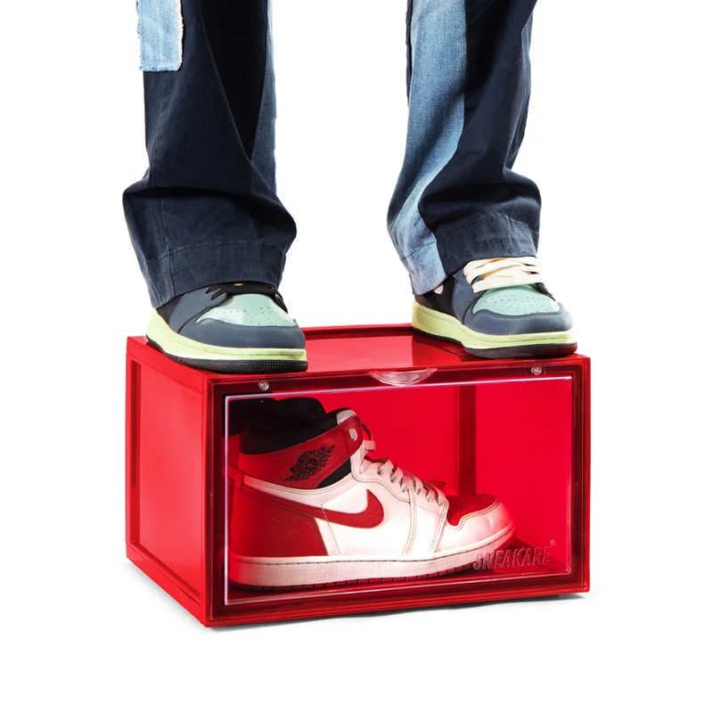 Sneakare Stack'Em Sneaker Crates | Red (Side Drop)