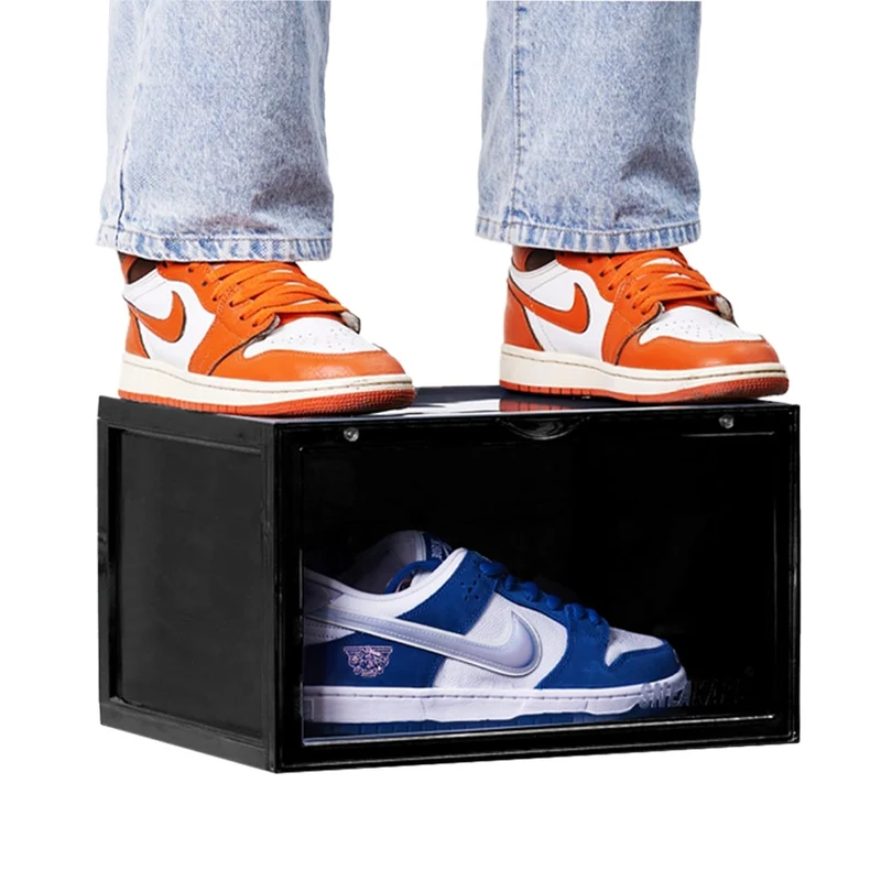 Sneakare Stack'Em Sneaker Crates | Black (Side Drop)