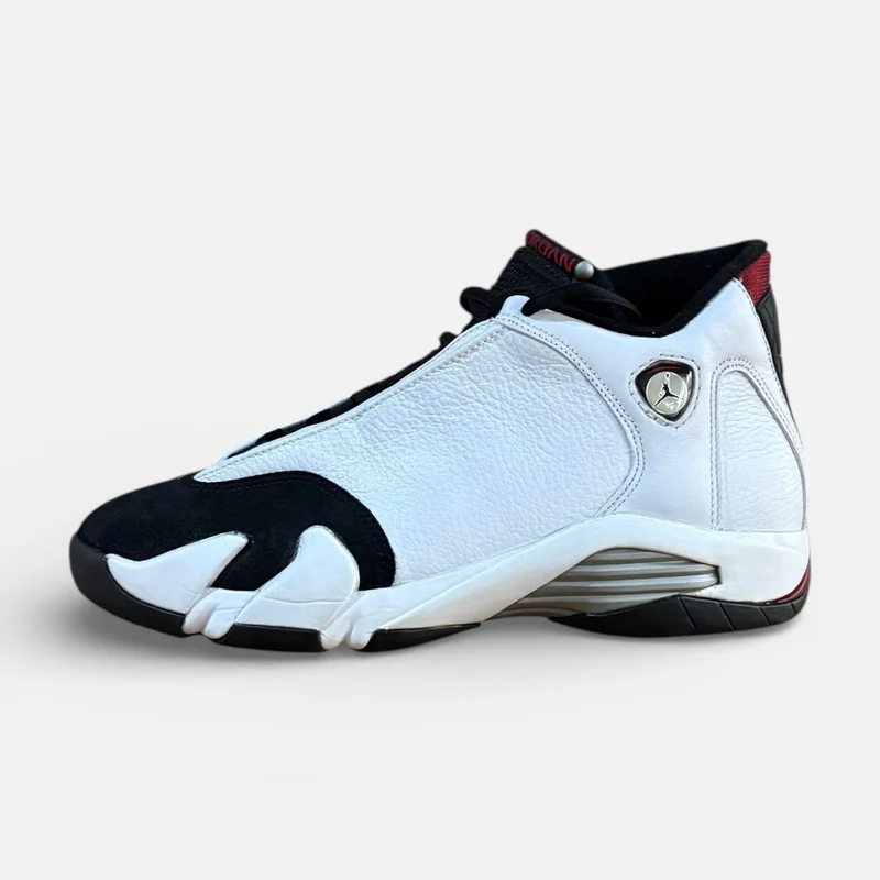 NIKE AIR JORDAN 14 OG BLACK TOE | WHITE / BLACK VARSITY RED | 1998 | 136011-101 | UK 7