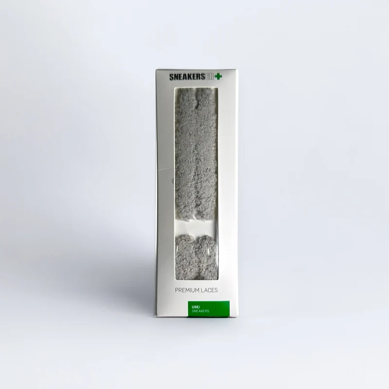 TERRY FLUFFY SNEAKER LACES 120CM - DOVE GREY